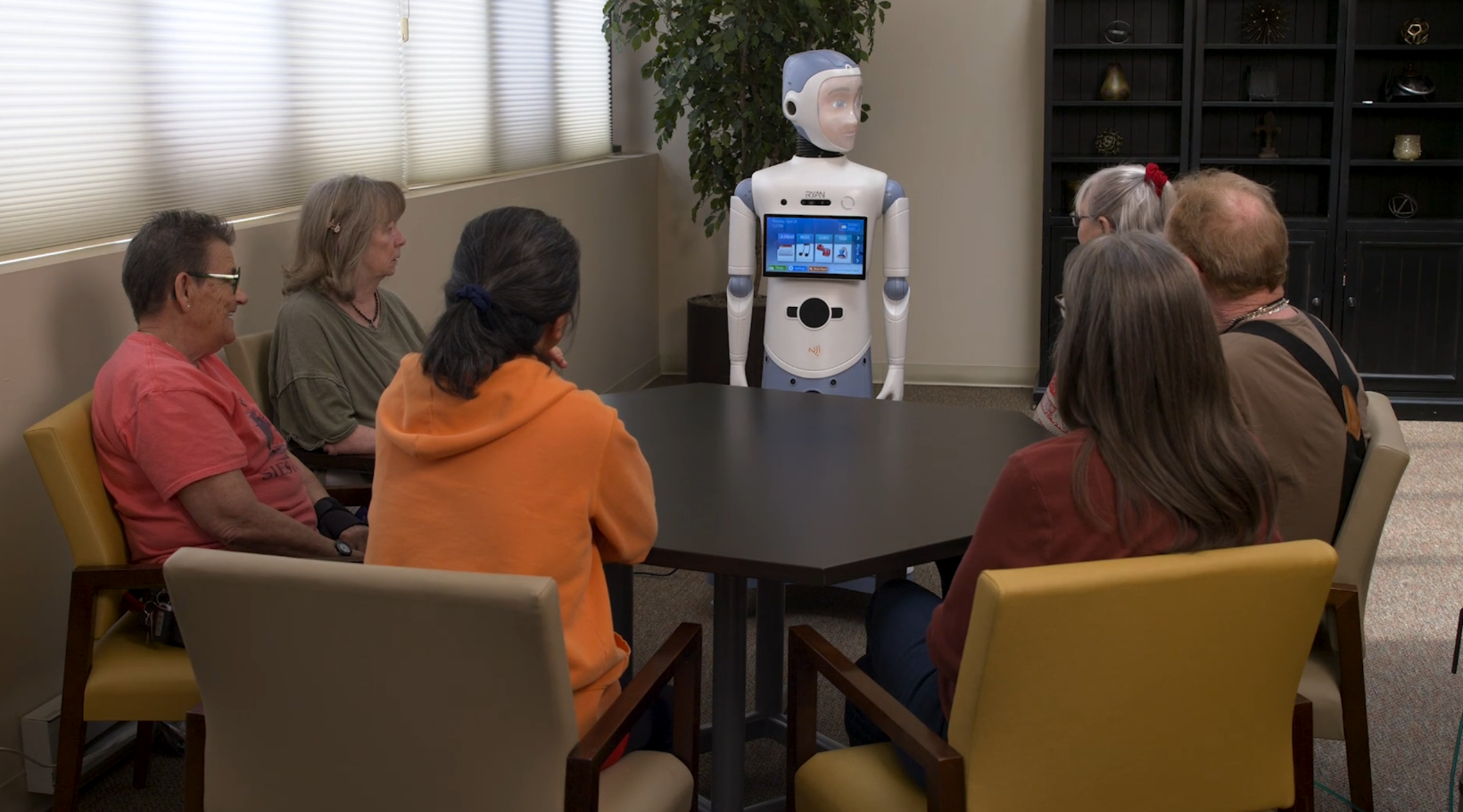 RYAN robot interacting with older adults