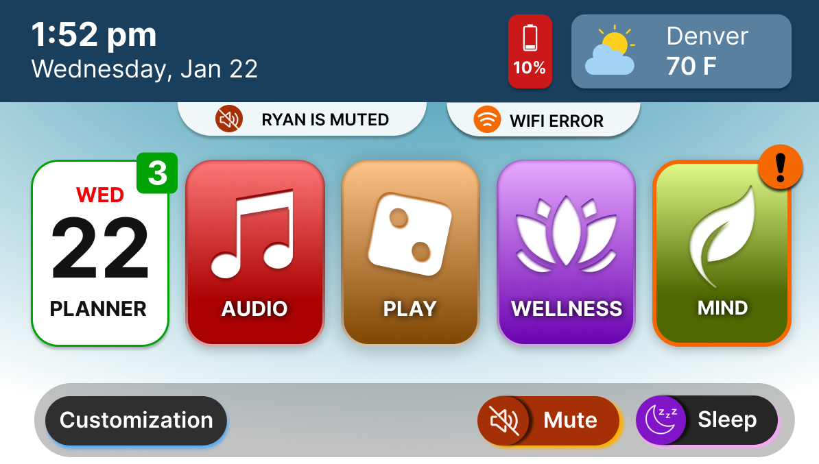 Main menu